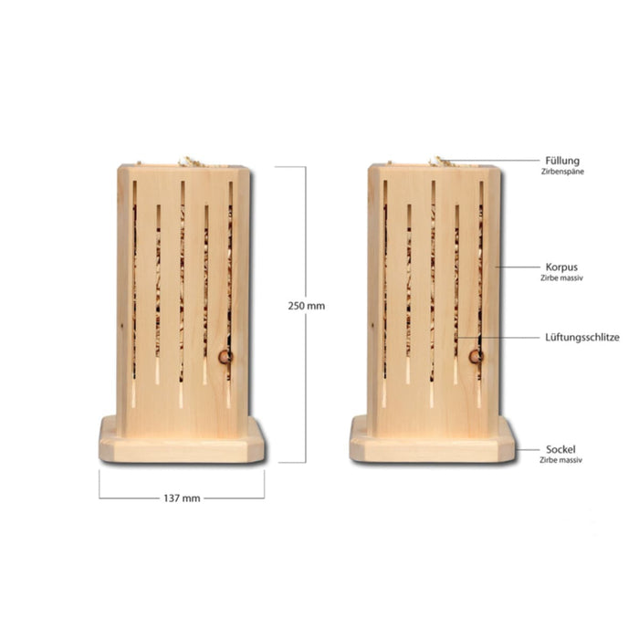 Alpenkalk Zirben Raumerfrischer Maße und Details