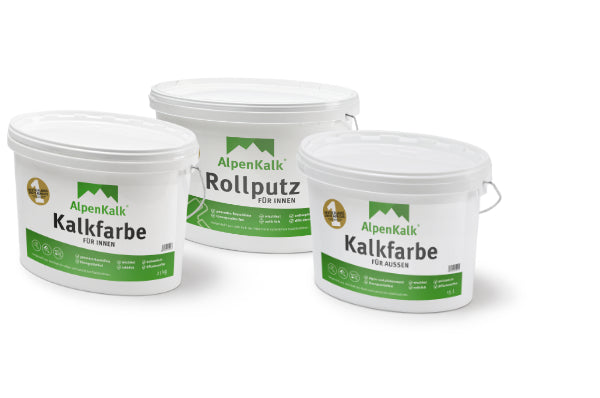Kalkfarbe und Rollputz Produkte von AlpenKalk