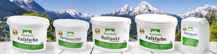Auszug des Produkt-Sortiments von AlpenKalk