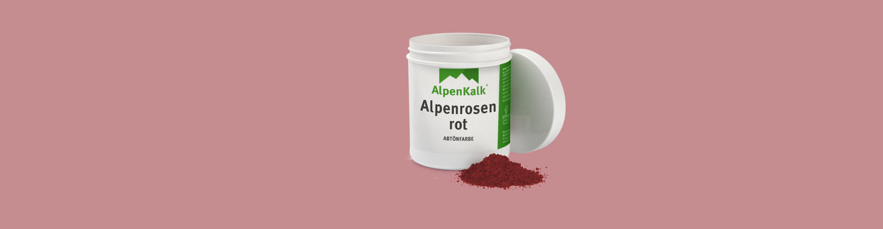 Kalkfarbe Pigmente Alpenrosen-Rot von AlpenKalk