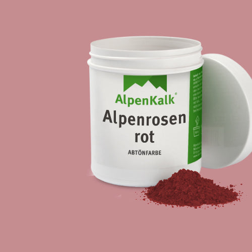 Kalkfarbe Pigmente Alpenrosen-Rot von AlpenKalk