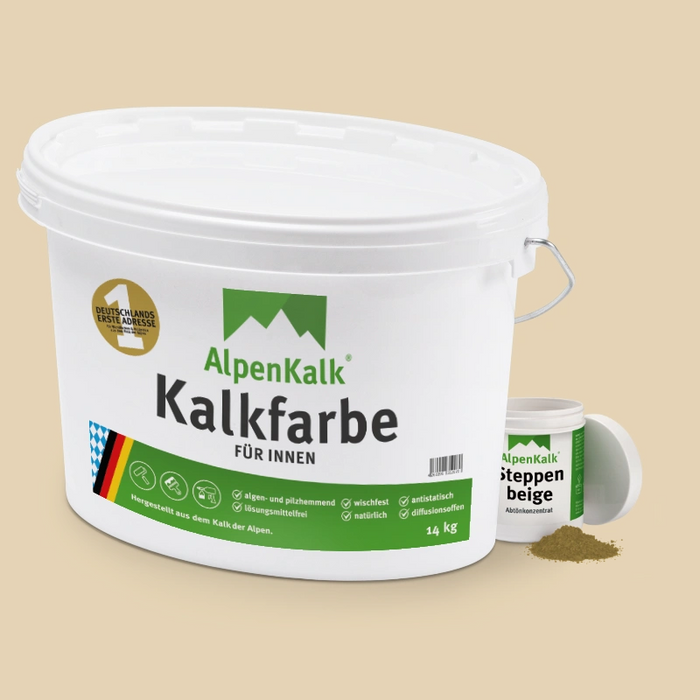 Kalkfarbe INNEN Steppen-Beige 14 kg (65 m²)