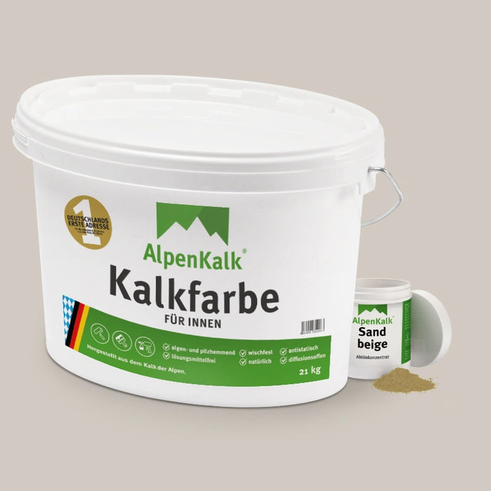 Kalkfarbe INNEN Sand-Beige 21 kg (100 m²)