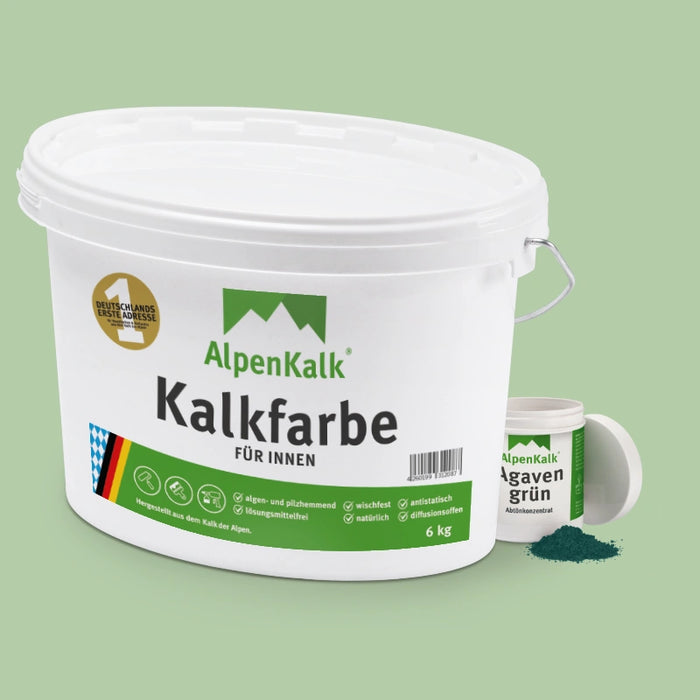 Kalkfarbe INNEN 6 kg Agaven-Grün (30 m²)
