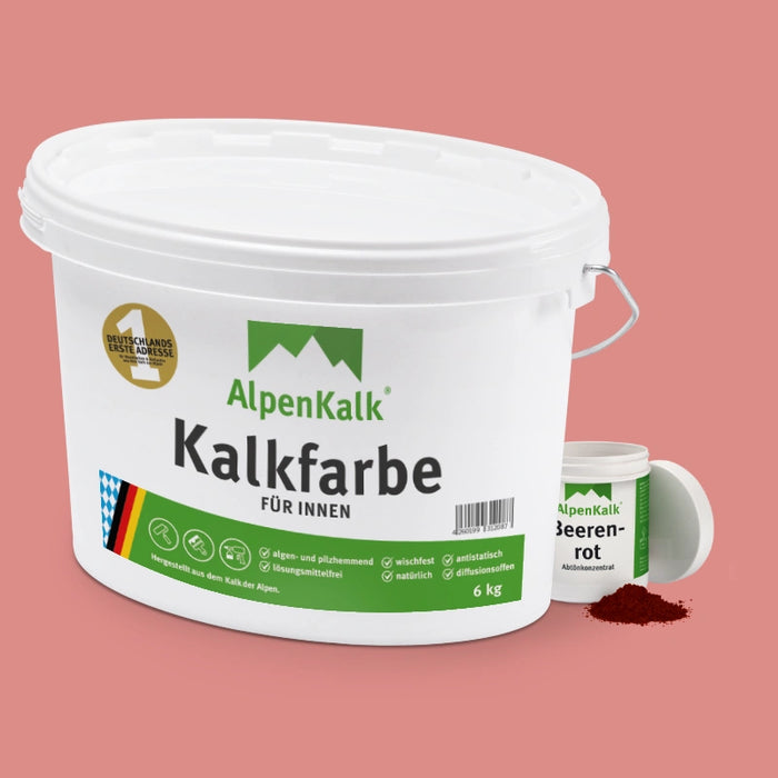 Kalkfarbe INNEN 6 kg Beeren-Rot (30 m²)