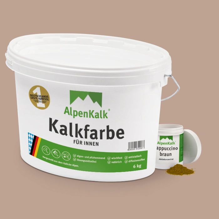Kalkfarbe INNEN 6 kg Cappuccino-Braun (30 m²)