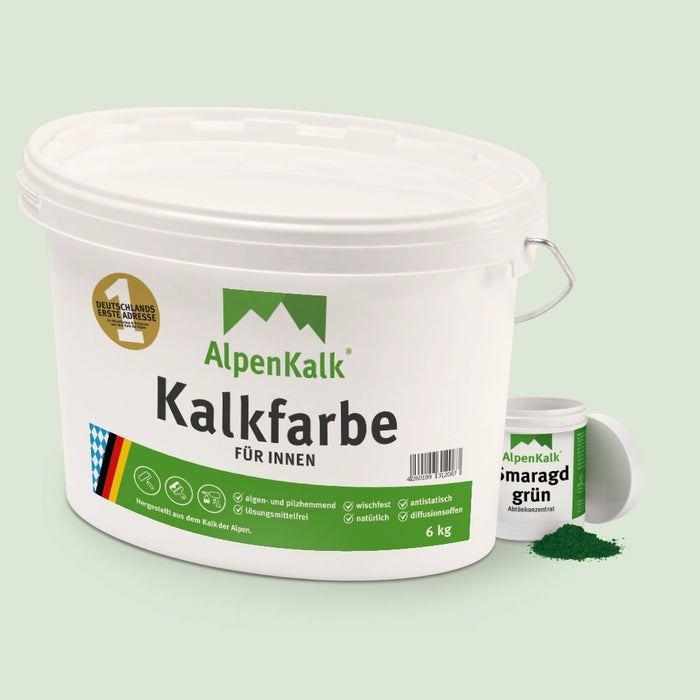Kalkfarbe INNEN 6 kg Smaragd-Grün (30 m²)
