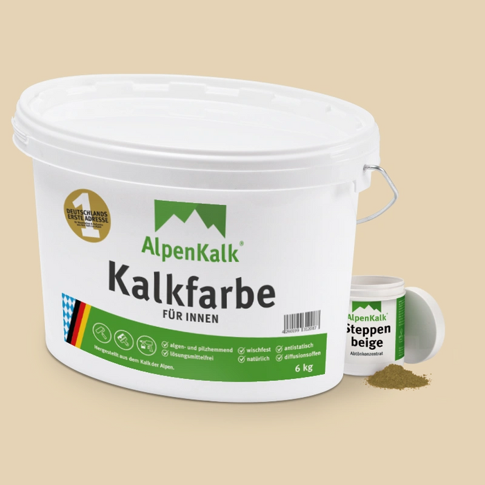 Kalkfarbe INNEN Steppen-Beige 6 kg (30 m²)