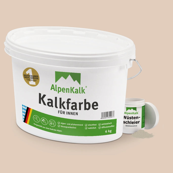 Kalkfarbe INNEN Wüstenschleier 6 kg (30 m²)