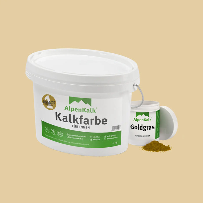 Kalkfarbe INNEN Gold-Gras 6 kg (30 m²)