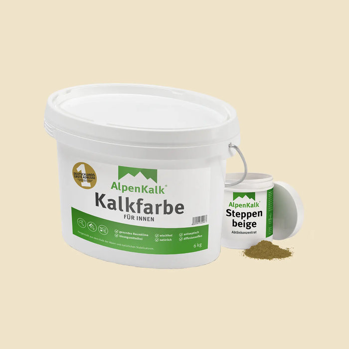 Kalkfarbe INNEN Steppen-Beige 6 kg (30 m²)