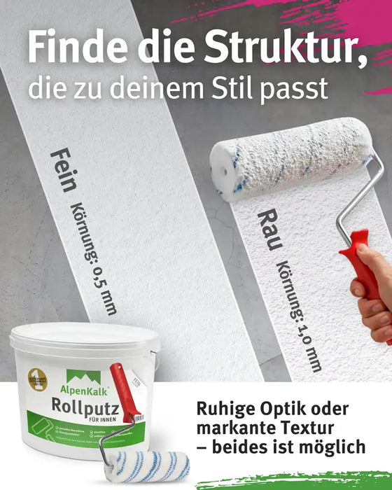 Rollputz FEIN 24 kg Rosenquarz-Rosa