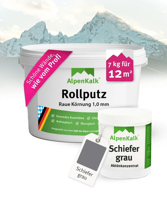 Rollputz RAU 7 kg Schiefer-Grau