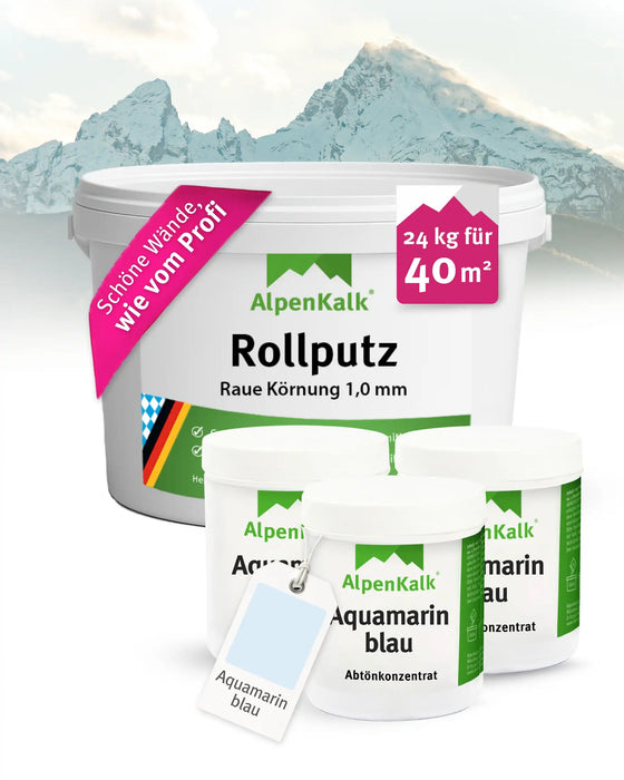Rollputz RAU 24 kg Aquamarin-Blau