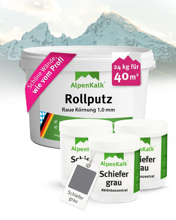 Rollputz RAU 24 kg Schiefer-Grau