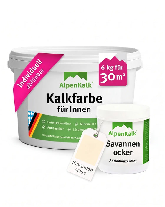 Kalkfarbe INNEN Savannen-Ocker 6 kg (30 m²)