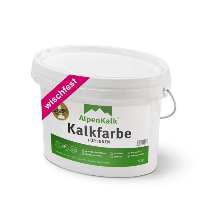 6kg Eimer Kalkfarbe für Innenwände wischfest von AlpenKalk