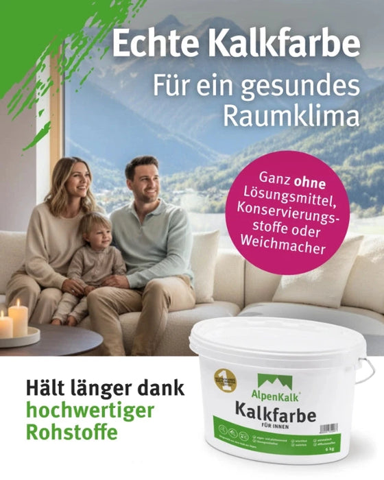Kalkfarbe INNEN 6 kg (ca. 30 m ²) Starterpaket