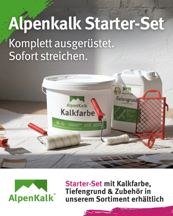 Kalkfarbe INNEN 14 kg (ca. 65 m ²) Starterpaket