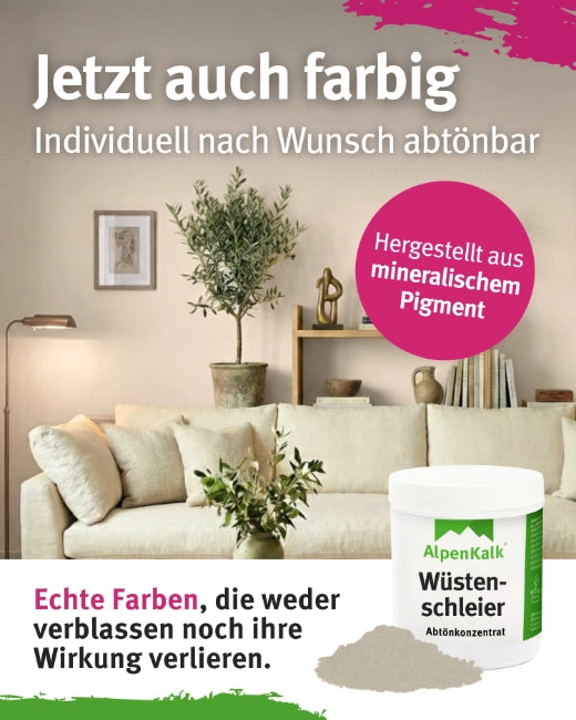 Kalkfarbe INNEN Wüstenschleier 14 kg (65 m²)