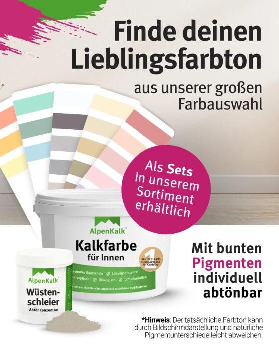 Kalkfarbe INNEN Wüstenschleier 14 kg (65 m²)