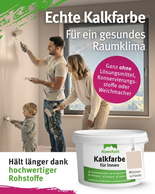 Kalkfarbe INNEN Wüstenschleier 14 kg (65 m²)