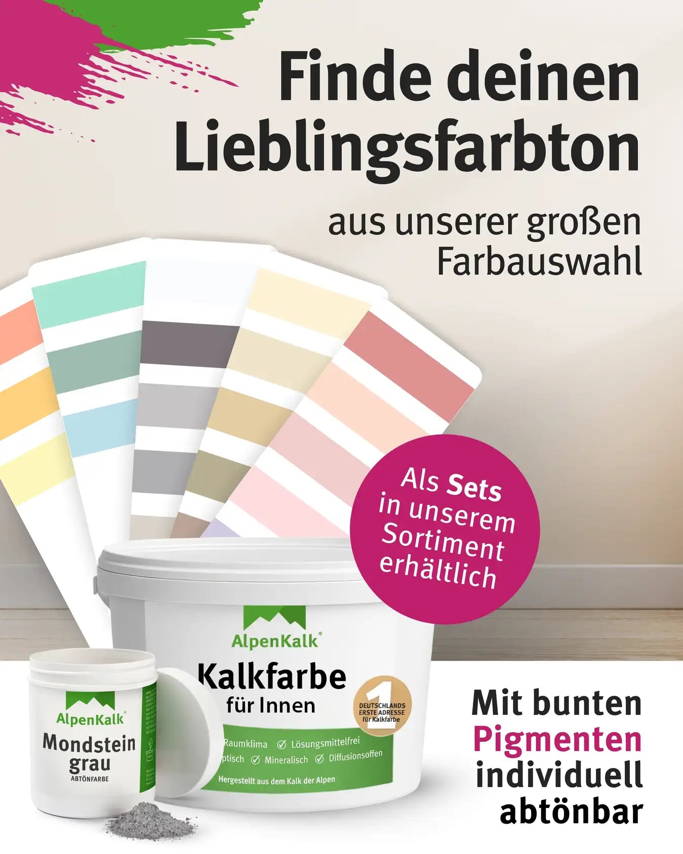 Kalkfarbe INNEN 12 kg / ca. 60 m²