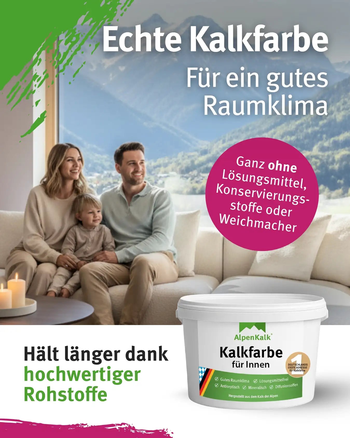 Kalkfarbe INNEN 6 Kg / ca. 30 m²