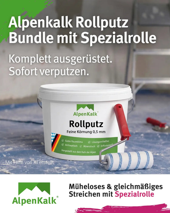 Rollputz fein (0,5 mm) jetzt 24 kg (20+4) / ca. 65 m²