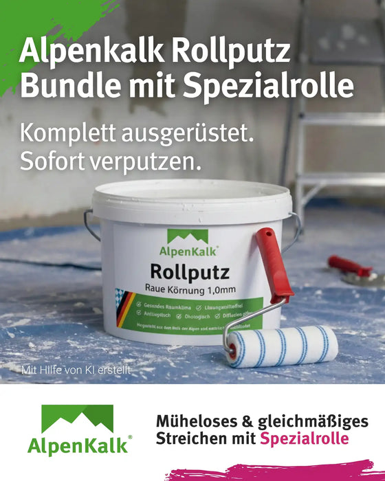 Rollputz rau (1,0 mm) jetzt 24 kg (20+4) / ca. 40 m²