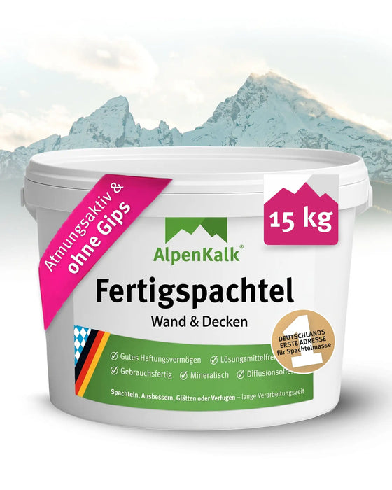 AlpenKalk Fertigspachtel jetzt 15 kg (12 + 3 kg)