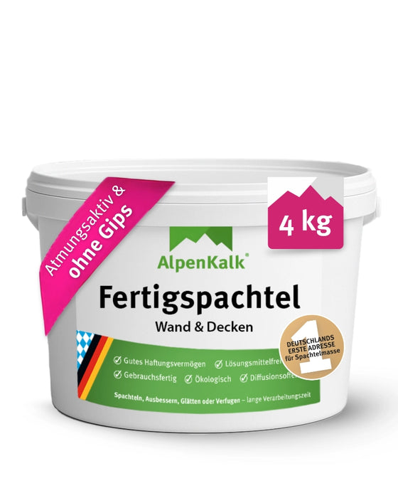 AlpenKalk Fertigspachtel jetzt 4 kg (3 + 1 kg)