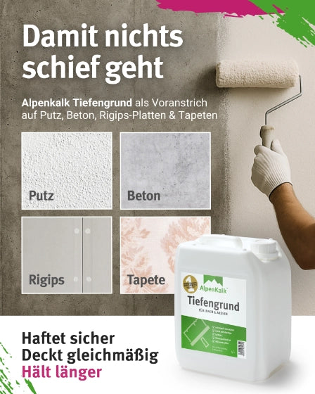 Kalkfarbe INNEN Wüstenschleier 14 kg (65 m²)