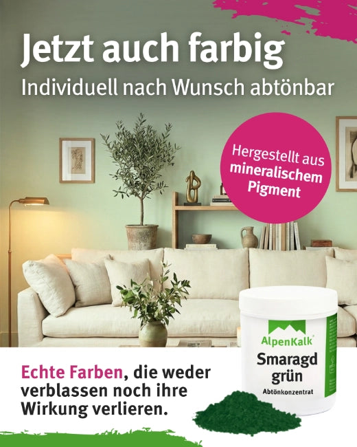 Kalkfarbe INNEN 14 kg Smaragd-Grün (65 m²)