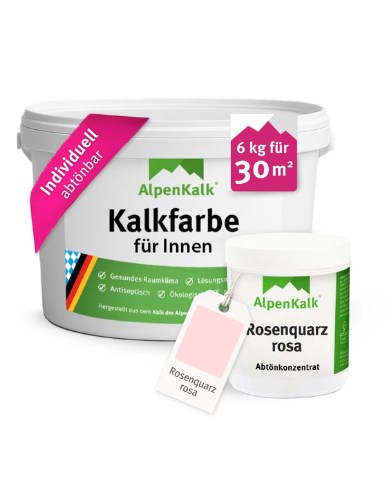 Kalkfarbe INNEN 6 kg Rosenquarz-Rosa (30 m²)