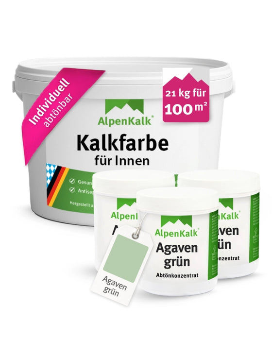 Kalkfarbe INNEN 21 kg Agaven-Grün (100 m²)