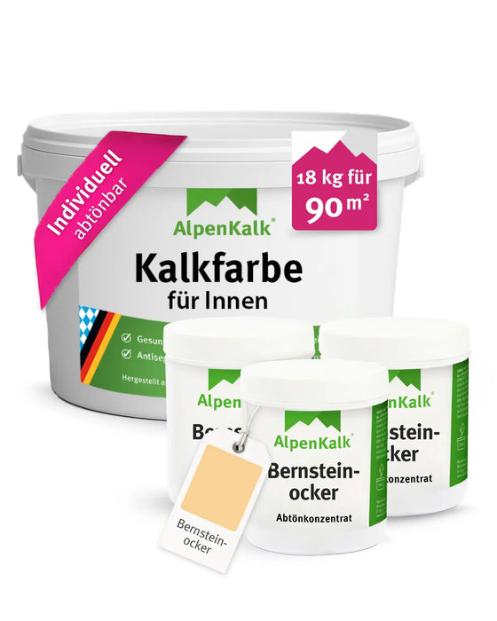 Kalkfarbe INNEN 18 kg Bernstein-Ocker (90 m²)
