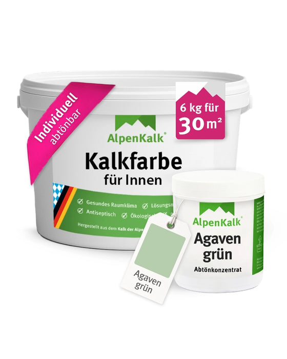 Kalkfarbe INNEN 6 kg Agaven-Grün (30 m²)
