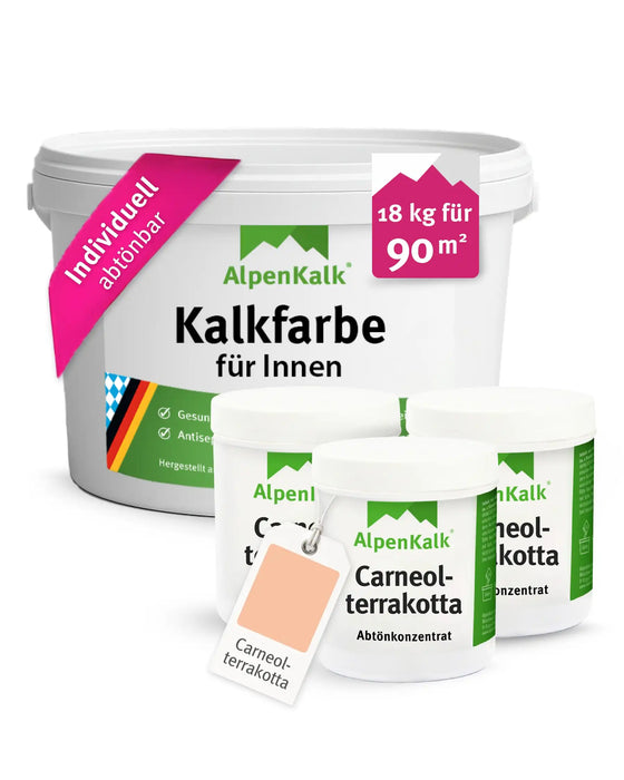Kalkfarbe INNEN 18 kg Carneol-Terrakotta (90 m²)
