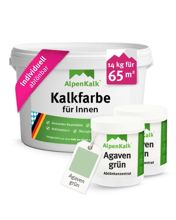 Kalkfarbe INNEN 14 kg Agaven-Grün (65 m²)
