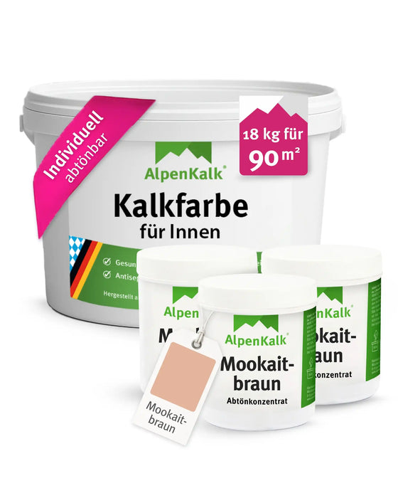 Kalkfarbe INNEN 18 kg Mookait-Braun (90 m²)