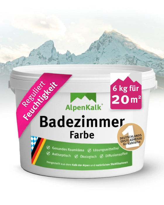 Badezimmer Farbe - Kalkfarbe 6 kg  / ca. 20 m²