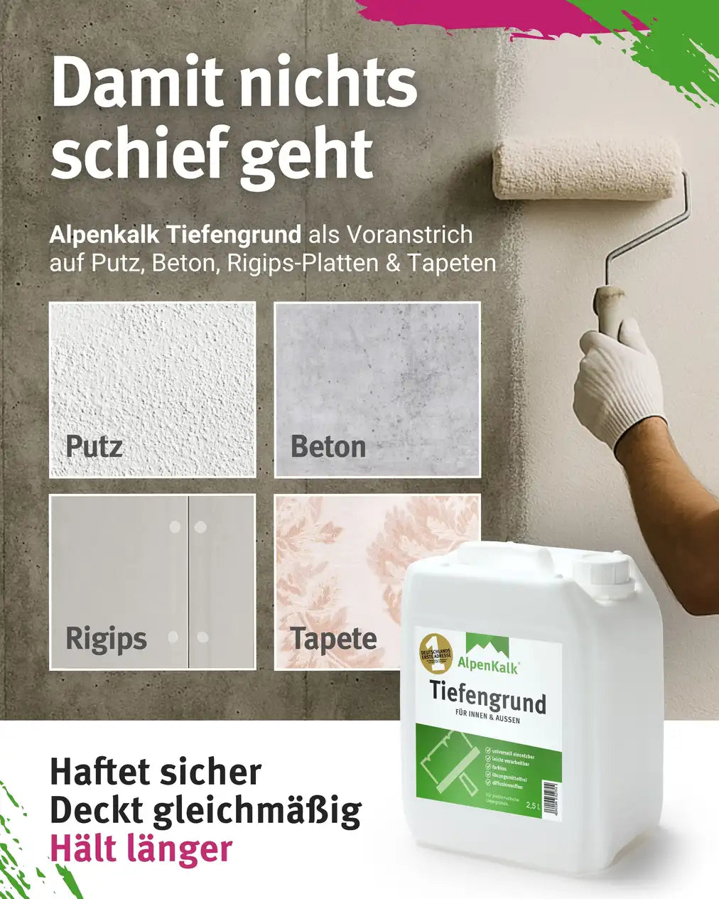 Kellerfarbe - Kalkfarbe 14 kg  / ca. 70 m²