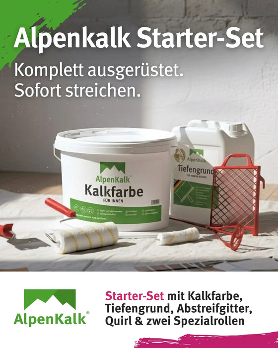Kalkfarbe INNEN 6 kg (ca. 30 m ²) Starterpaket