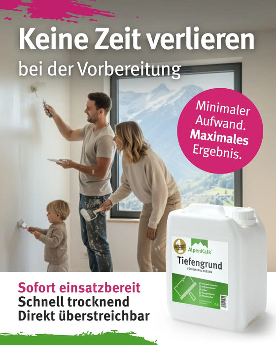 Kalkfarbe INNEN 6 kg (ca. 30 m ²) Starterpaket