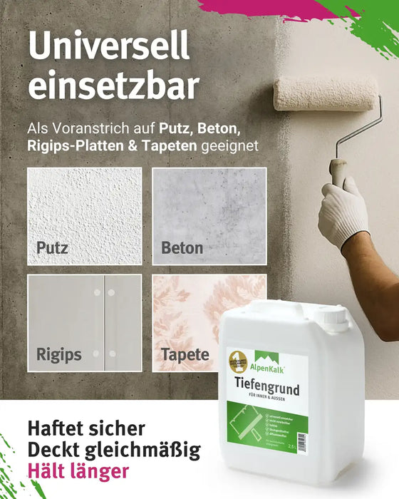 Kalkfarbe INNEN 6 kg (ca. 30 m ²) Starterpaket