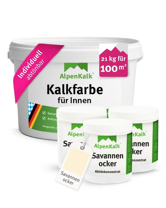Kalkfarbe INNEN Savannen-Ocker 21 kg (100 m²)