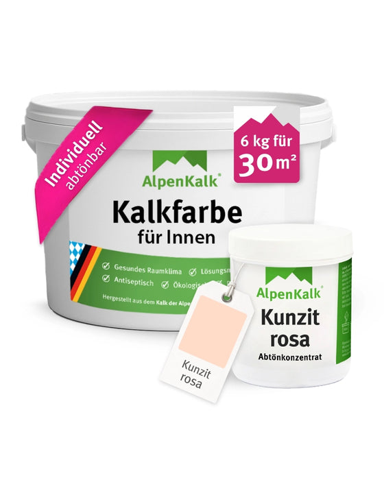 Kalkfarbe INNEN 6 kg Kunzit-Rosa (30 m²)
