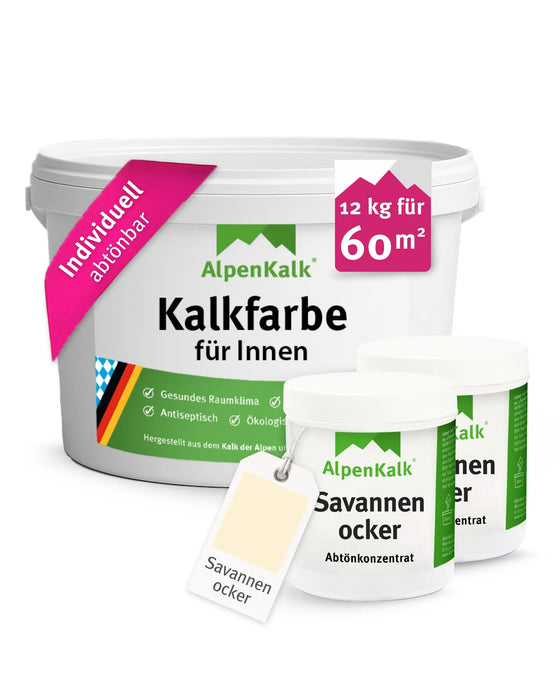 Kalkfarbe INNEN Savannen-Ocker 12 kg (60 m²)