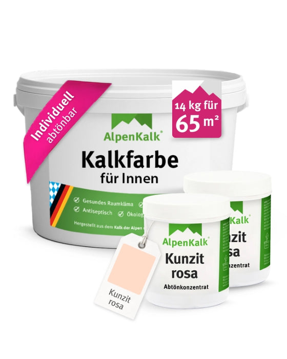 Kalkfarbe INNEN 14 kg Kunzit-Rosa (65 m²)